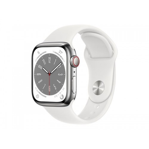 Apple Watch Series 8 Cellular 45mm Silver Stainless Steel Sportband (MNKE3) White EU