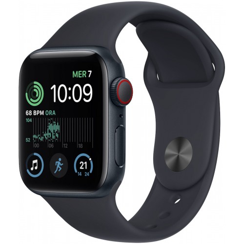 Apple Watch SE (2022) 44mm GPS Aluminium Case Midnight (MNK03) SportBand Black EU