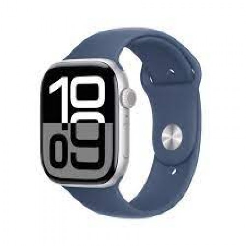 Apple Watch Series 10 42mm GPS Aluminium Case Silver (MWWC3) Sport Band M/L Denim EU