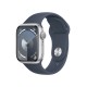 Apple Watch Series 9 45mm GPS Aluminium Case Silver (MR9D3) Sport Band S/M Storm Blue EU