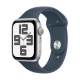 Apple Watch SE (2023) 40mm GPS Aluminium Case Silver (MRE13) SportBand S/M Storm Blue EU