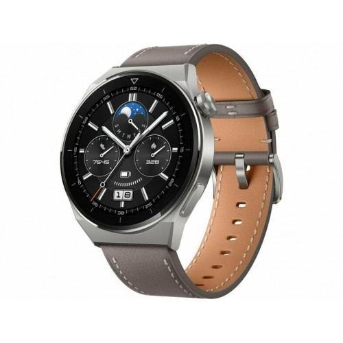 Huawei Watch GT 3 Pro Titanium 46mm Leather Strap Grey EU